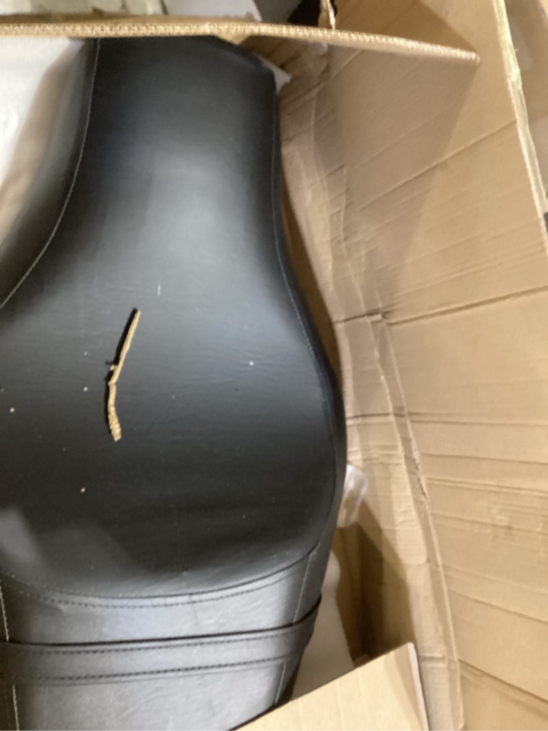 Condition photo showing Good Condition for lkv motorcycle 2-up driver passenger seats front driver rear cushion pad compatible with harley sportster iron 883 1200 xl xr 48 72 custom 2014-2016, black for sportster 883/1200 2004-up smooth