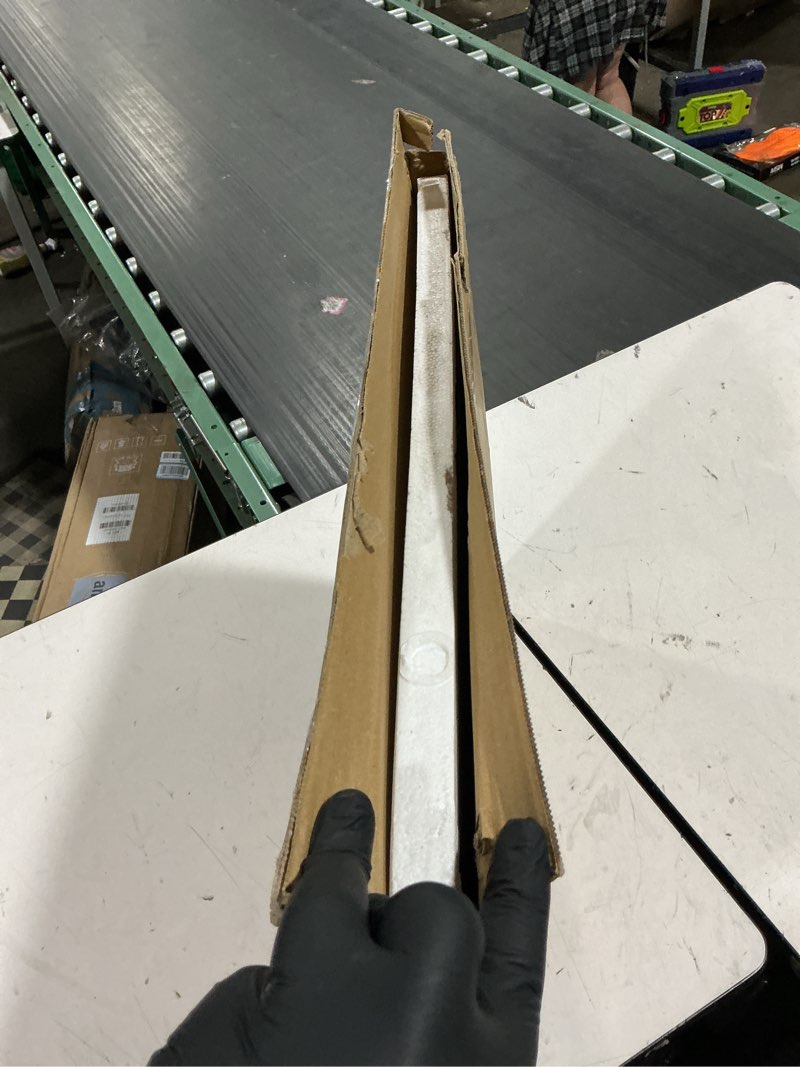 Condition photo showing As Is for vevor rv screen door protector, adjusts from 22 to 31.5 inch, adjustable door grille, easy to install, reinforced breathable honeycomb holes, iron camper rv entry protector for pet protection, black 20 x 22 to 31.5 in
