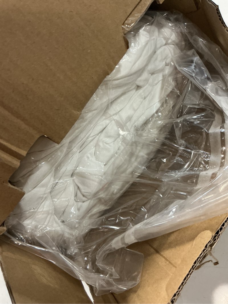 Condition photo showing New/Like New for bonlino queen comforter set white bedding - ruched comforter queen size bed set boho shabby chic bedding for bedroom comforter fluffy 3 piece ruffle comforter set with pillow white soft white queen