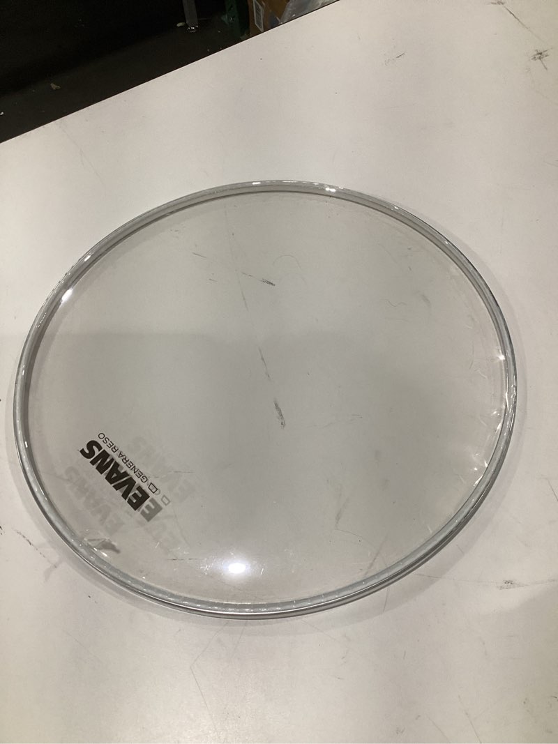Condition photo showing As Is for evans genera resonant drum head, 14 inch