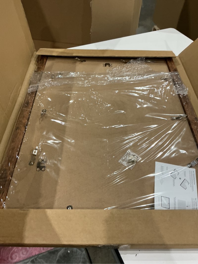 Condition photo showing Good Condition for 19x27 picture frame deep brown for wall hanging, wood 19 x 27 frame poster photo frame for wall horizontally or vertically, deep brown, 1 pack