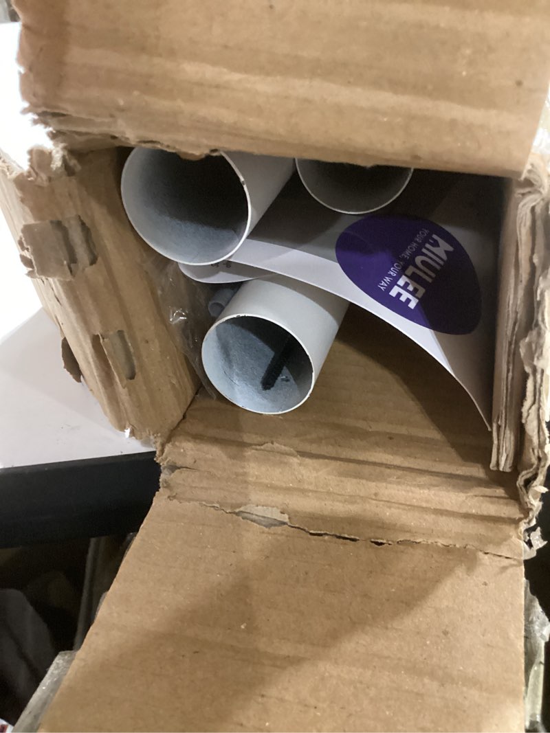 Condition photo showing Good Condition for tension curtain rod 51-165 inch, extra long curtain rod no drilling for window or bathroom, outdoor curtain rods for patio, easy to install, never rust, rod diameter 1.26 inches-white white 51''-165''