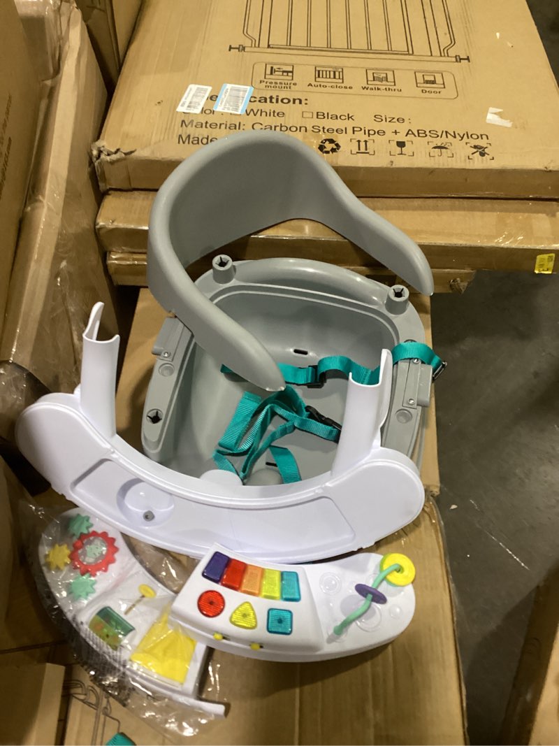 Condition photo showing Good Condition for Infantino Music & Lights 3-in-1 Discovery Seat & Booster, Toddler Booster Seat for Dining Table or Kitchen Chair, Baby Activity Center & Snack Tray, Teal