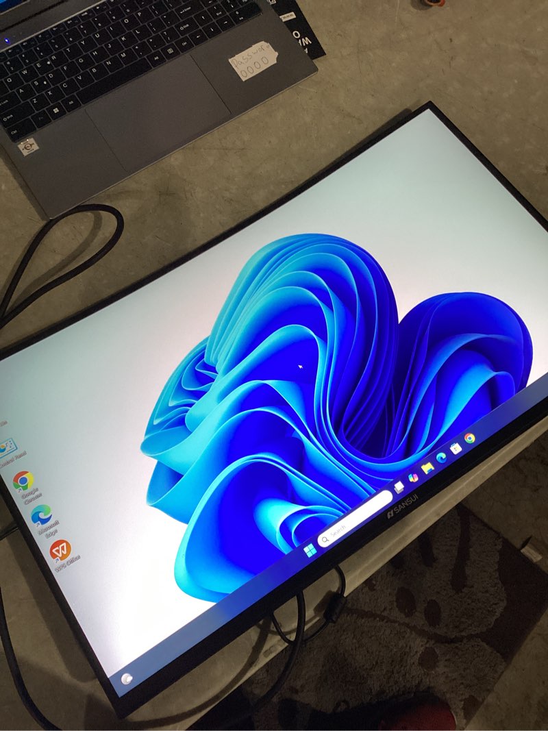 Condition photo showing Good Condition for sansui 27 inch curved 160hz gaming monitor, 1500r curved computer gaming monitor fhd 1080p, 4000:1, 110% srgb, fps/rts, 1ms mprt|freesync|hdr|low blue light|hdmi dp| vesa support, hdmi cable incl. 27 inch 160hz gaming curved 1500r