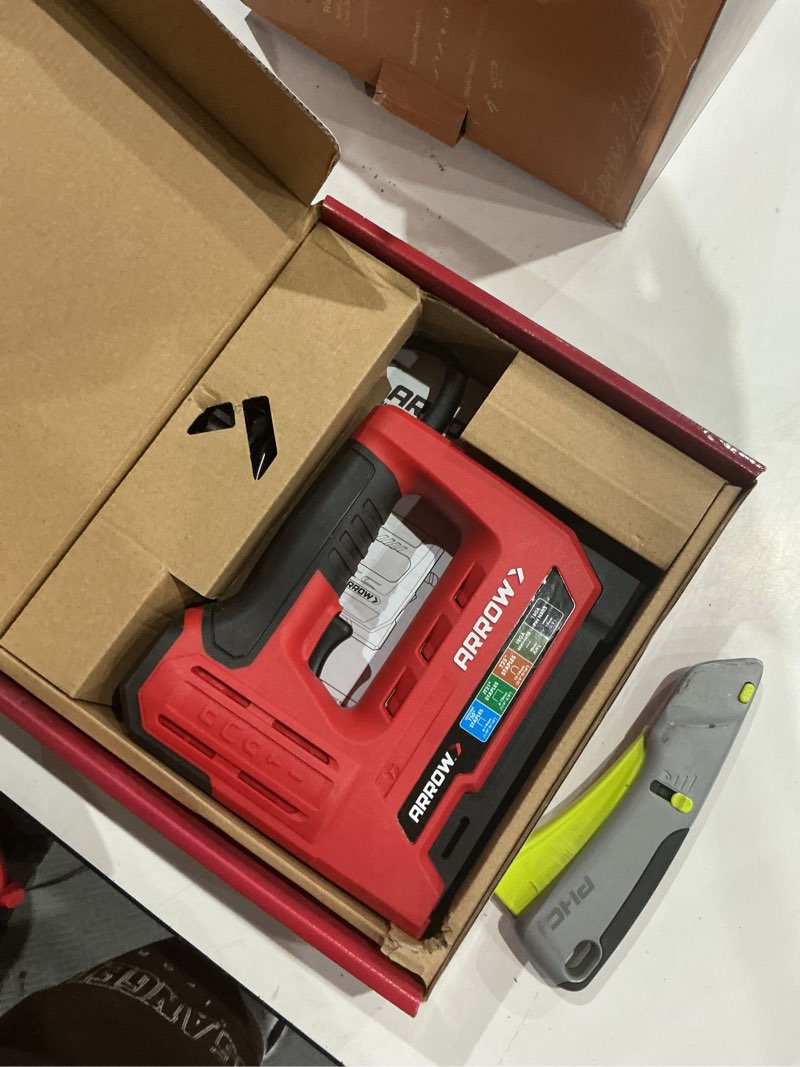 Condition photo showing New/Like New for arrow et501f corded 5-in-1 professional electric staple and nail gun, wire stapler, and brad nailer