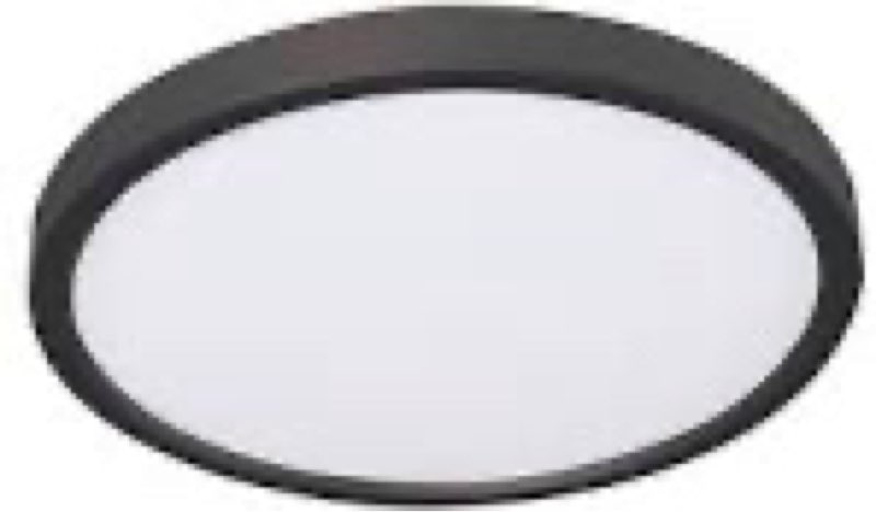 project source edge light 1 -light 15-in matte black indoor/outdoor integrated led flush mount light 2 -pack