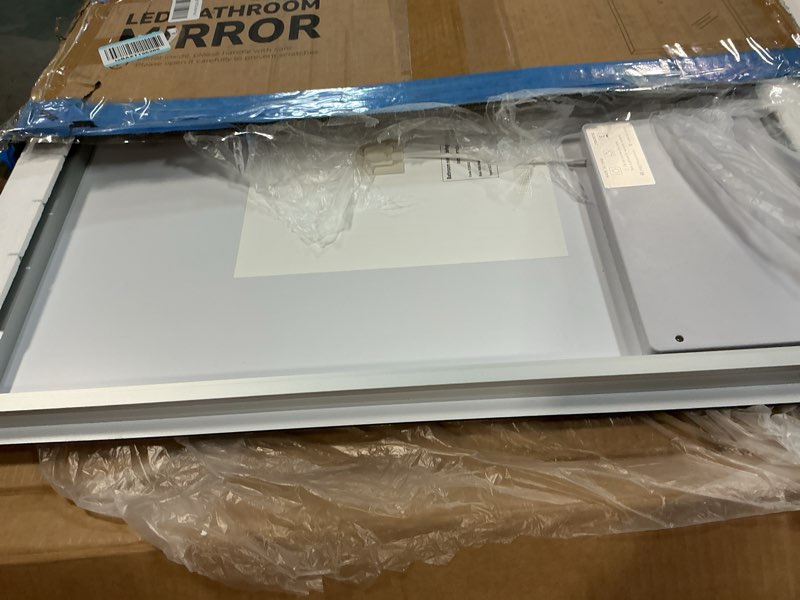 Condition photo showing Good Condition for Keonjinn 48" x 30" Lighted Bathroom Mirror, Frontlit & Backlit Frameless LED Mirror, HD Tempered Glass, Quick Defogging, 3 Color Lights, Dimmable, UL-Listed LED Driver, Wall-Mounted Vanity Mirror 30"L x 48"W