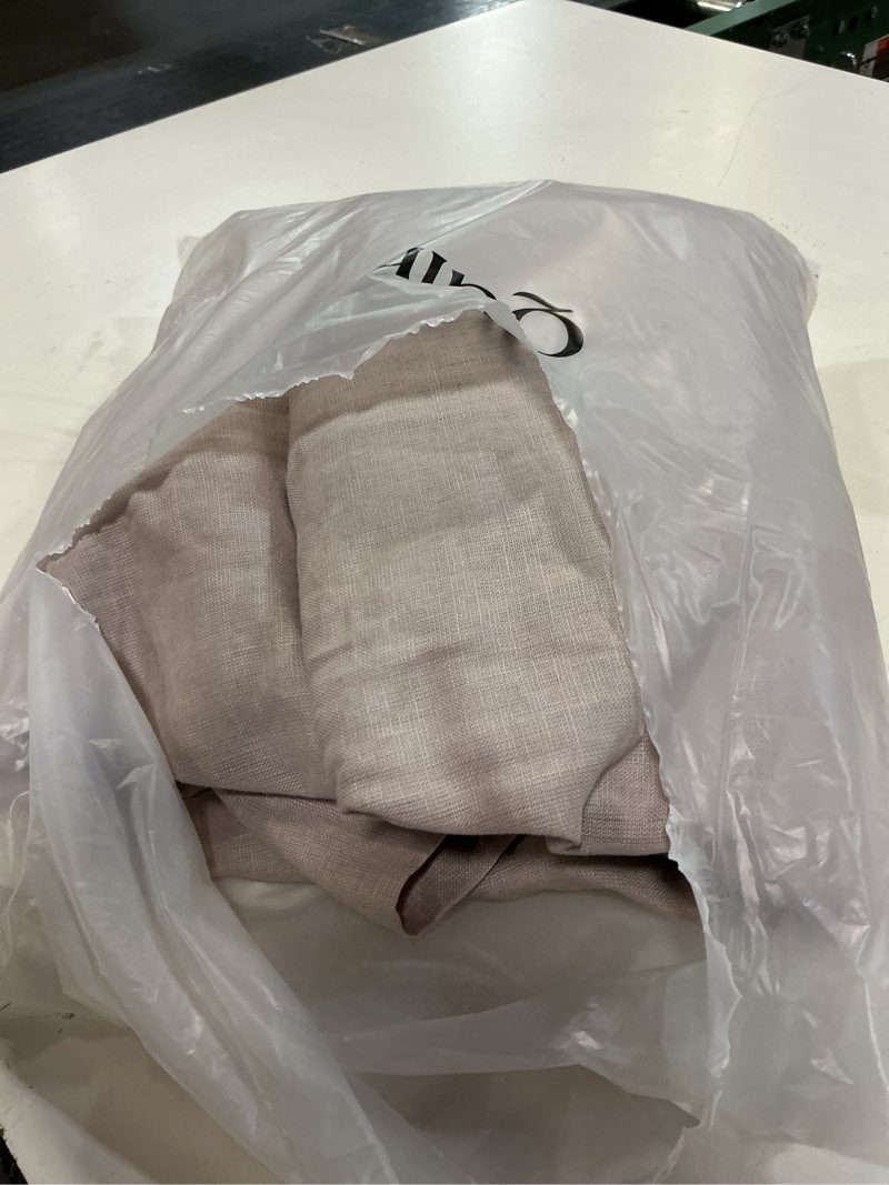 Condition photo showing Good Condition for european linen true blackout curtain - single panel, 96x96, rose quartz