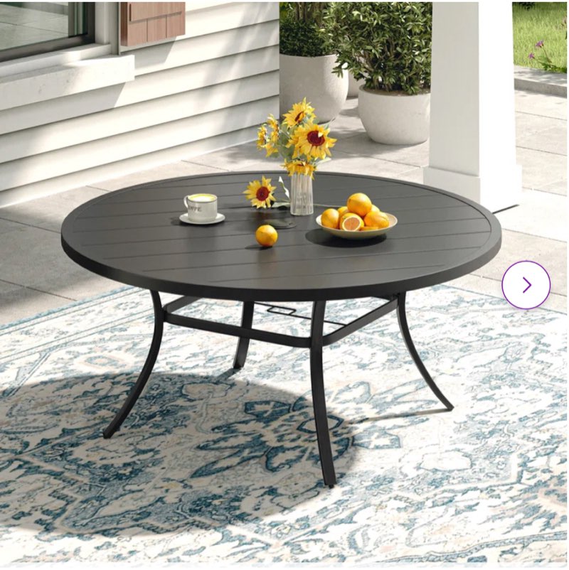 ( similar ) Round Iron Outdoor Dining Table