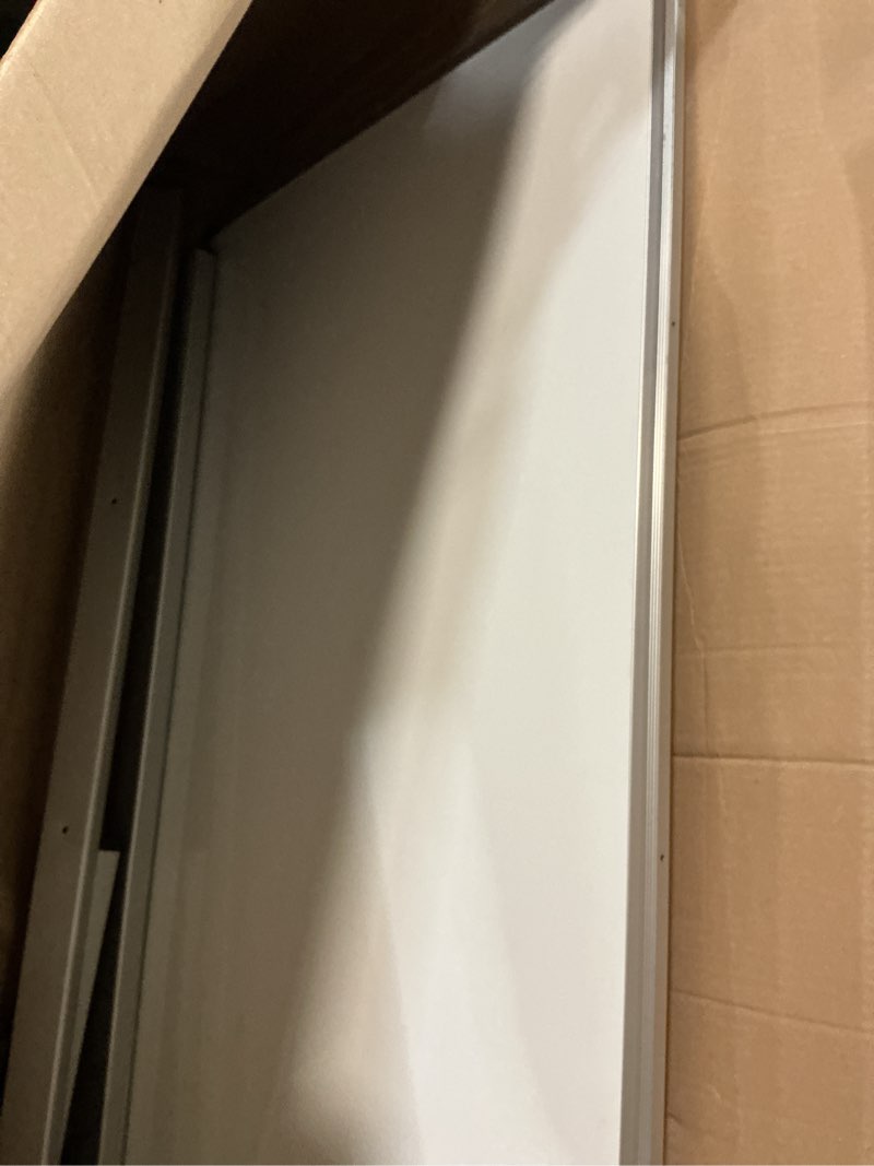 Condition photo showing As Is for maxtek rolling white board 48 x 24in,height adjustable whiteboard on wheels | mobile easel large magnetic portable double-sided dry erase board with stand for classroom, home, school, office and teachers 24x48 in silver