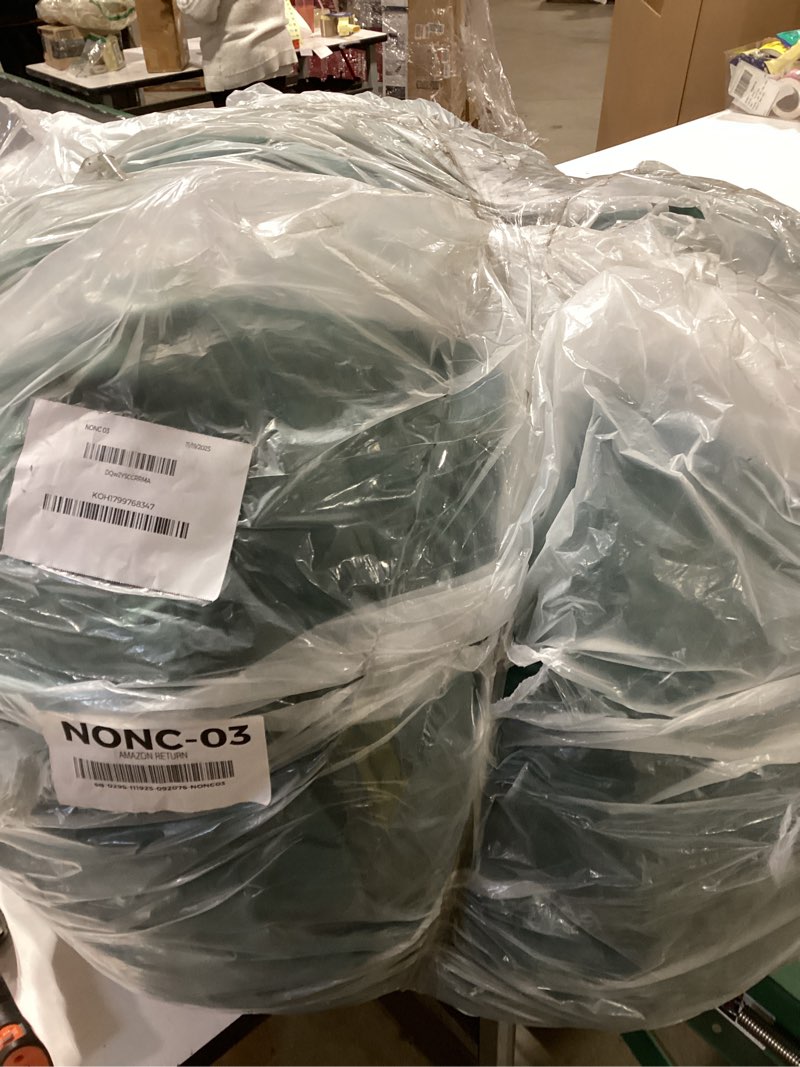 Condition photo showing As Is for Bean Bag Chairs for Adults - Memory Foam Furniture BeanBag Chair - Kids/Teens Sofa with Soft Micro Fiber Cover - Round Fluffy Couch for Living Room Bedroom College Dorm - 3 ft, Green Medium Green