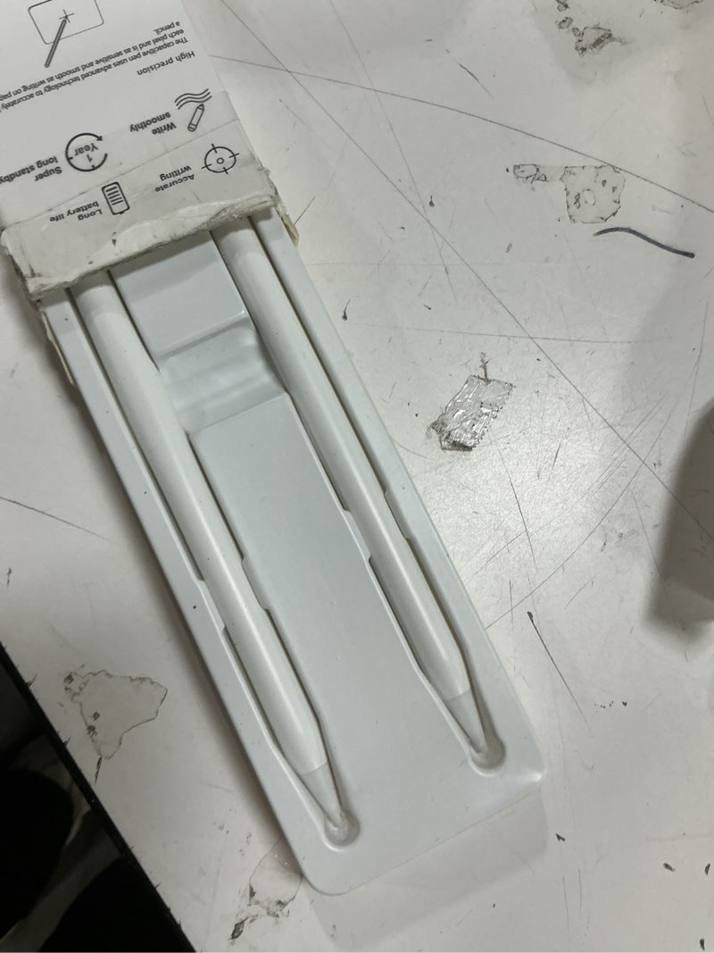 Condition photo showing Good Condition for Stylus Pencil for Apple iPad A16/11th(2018-2025),2Pack Active iPad Pen Fast Charging Palm Rejection&Tilt Sensitivity for i Pad 11/10/9/8/7/6,iPad Pro M5/4 13"/12.9?/11?,iPad Air M3/M2/5/4/3,Mini 7/6 White