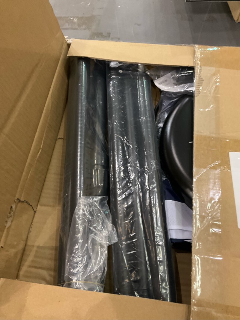 Condition photo showing As Is for Indoor Flag pole with Base,Telescoping Flag Pole 6FT-8FT, Flagpoles Rotate 360 Degrees, 3X5ft American Flag. Suitable for Office, Auditorium, School, Use(Black-US)