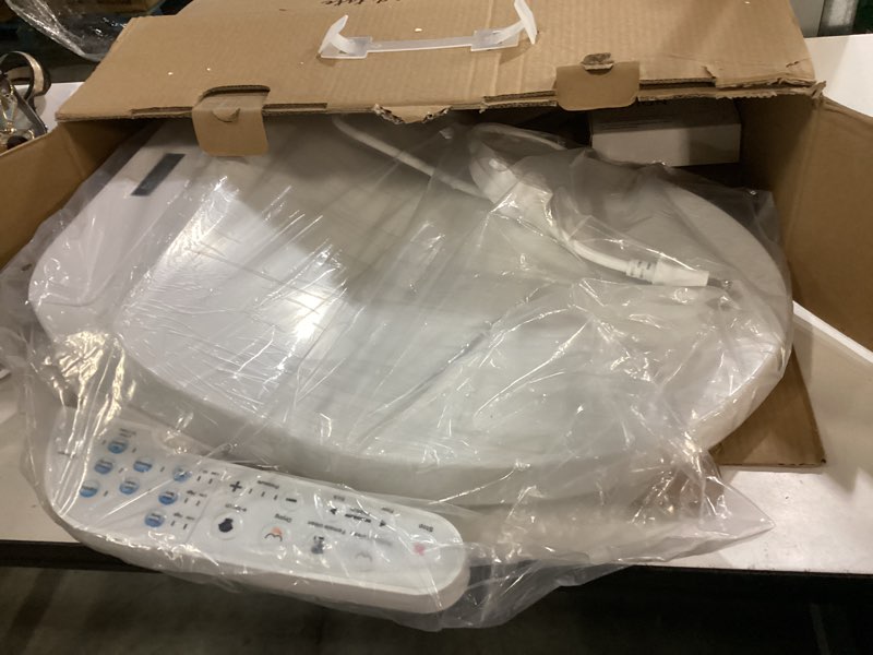 Condition photo showing Good Condition for kerde electric bidet toilet seat,bidets for existing toilets,rlongated,one-click intelligent operation, warm water cleaning,slow close,seat cushion keep constant temperature in winter (armrest)