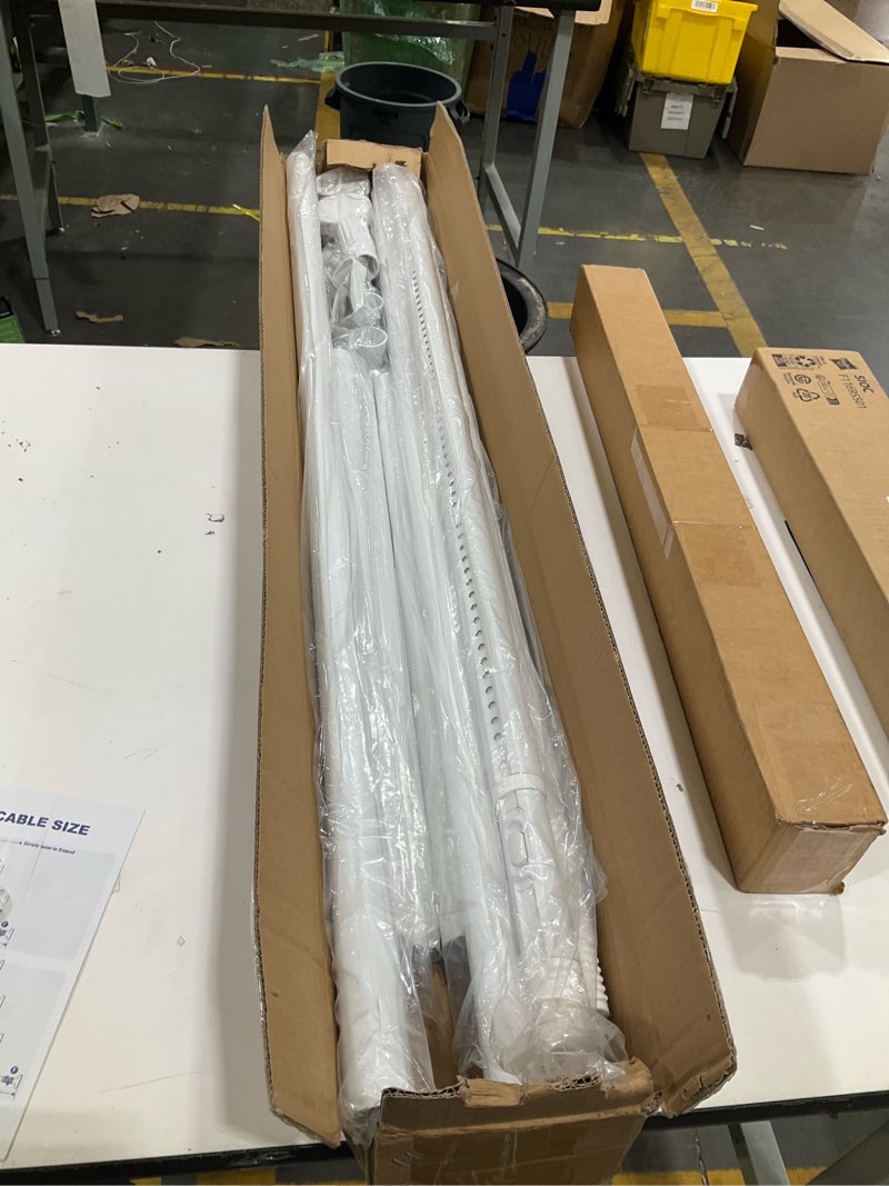 Condition photo showing Good Condition for no drilling shower curtain rod 15-192 inch, heavy duty tension curtain rod, non slip adjustable tension rod, never rust telescoping curtain rod, for bathroom window living room(white,160''-192'')