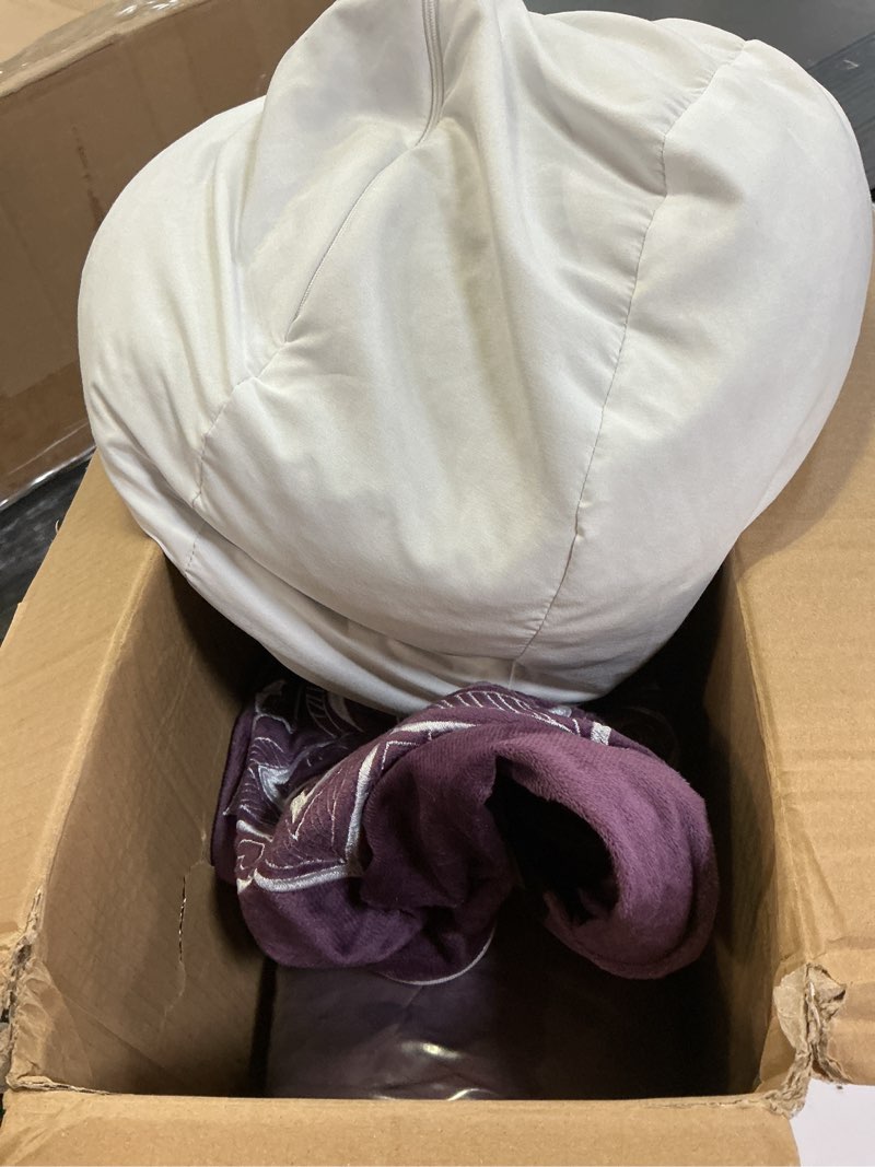 Condition photo showing Good Condition for Meditation Zafu Cushion Set with Buckwheat Hulls & Memory Foam - Ergonomic Support for Yoga & Sitting - Removable Machine-Washable Luxury Velvet Cover - for Adults and Kids (Purple)