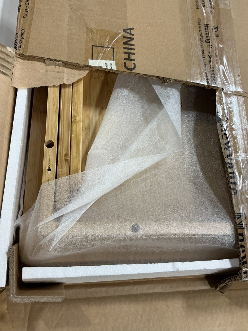 Condition photo showing New/Like New for Large Size Floor Desk Nnewvante Floor Table Tray with Folding Legs Adjustable Low Coffee Table for Breakfast Serving Tray Gaming Writing 33.5x17.7in Bamboo 33.5 inch