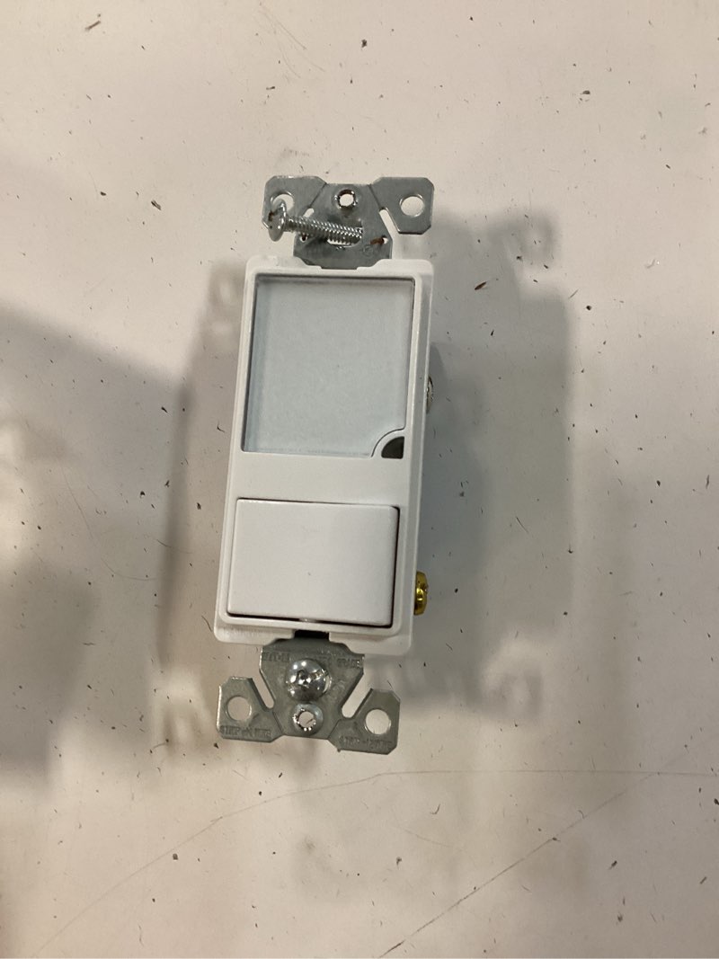 Condition photo showing As Is for eaton 15-amp single-pole night light combination light switch, white