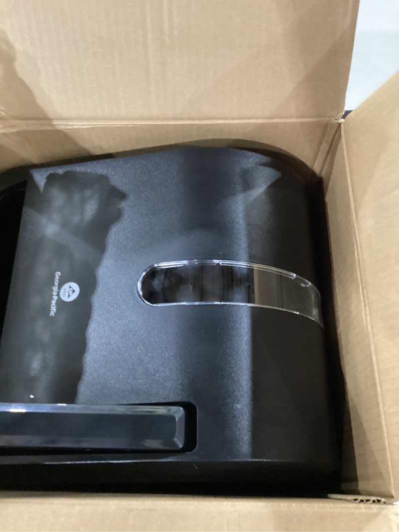 Condition photo showing Good Condition for georgia-pacific push paddle roll paper towel dispenser by gp pro, 54338a, black music