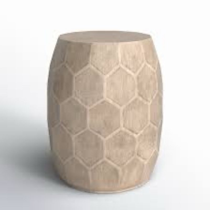 Salina Lightweight Concrete Side Table Color: Travertine