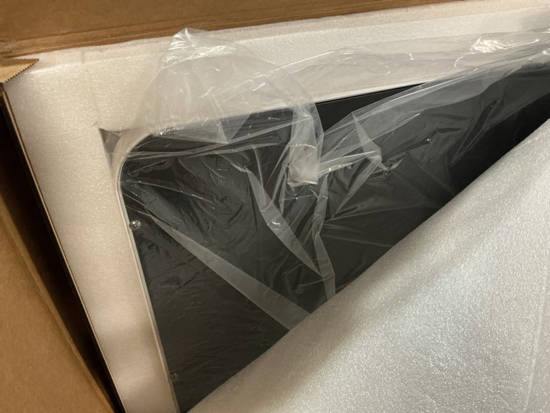 Condition photo showing As Is for HNV Vanity Mirror with Lights 31"x21" Large Lighted Makeup Mirror, 3-Color Dimmable LED, Touch Screen, USB Charging, Tabletop & Wall Mount (White) White 31"L x 21"W