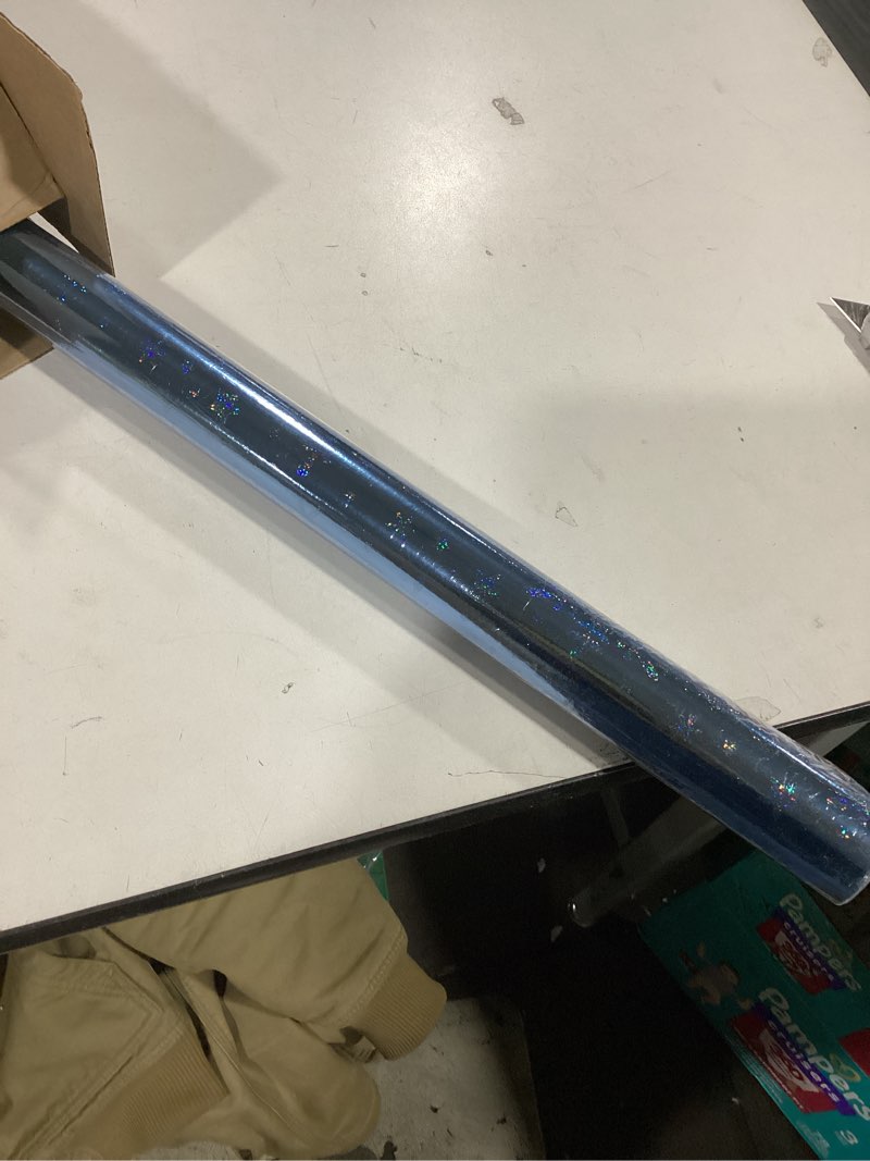 Condition photo showing Good Condition for LeZakaa 30in x 32.8Ft Blue Holographic Wrapping Paper, Metallic Shiny Star Pattern, for Christmas Eve, Holiday Season, for Birthday, Wedding, Baby Shower, Valentines, Graduation, Jumbo Roll 30 in x 32.8 ft Blue
