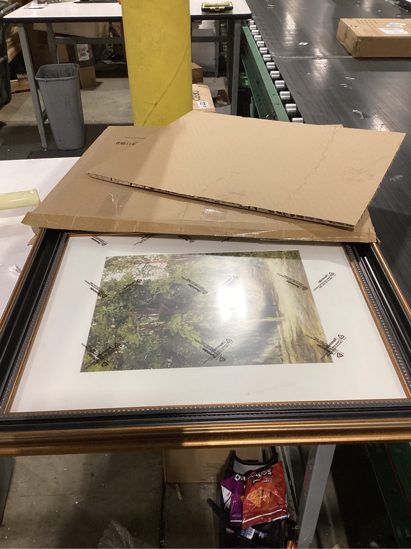 Condition photo showing Good Condition for 16x20 Gold Picture Frame, Ornate Vintage Picture Frames for Wall or Tabletop Display, 16 x 20 Photo Frame Gold with Non Glare Plexialass, Display Poster 11x14 with Mat or 16x20 without Mat for Antique Déco