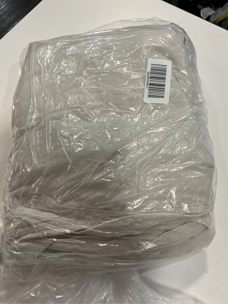 Condition photo showing Good Condition for european linen double flange duvet cover set, king/cal king, sand