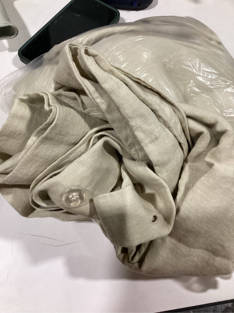 Condition photo showing Good Condition for tan beige duvet cover quince 