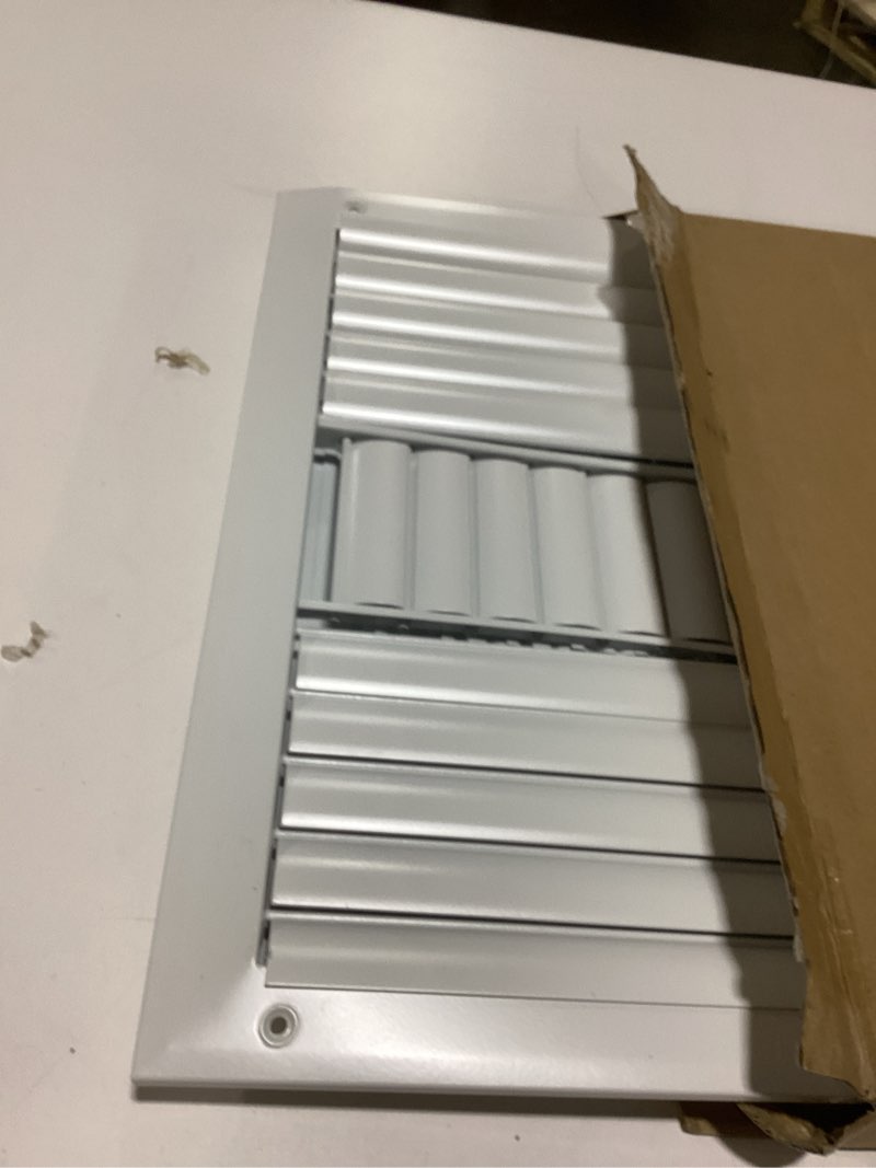 Condition photo showing Good Condition for Fits 14x14 Duct Opening Aluminum 3-Way Adjustable Air Supply Grille by Handua | Curved Blade Register Vent Cover for Sidewall & Ceiling | White | Outer Size: 15.75" X 15.75" 1 14" x 14" [Duct Opening]