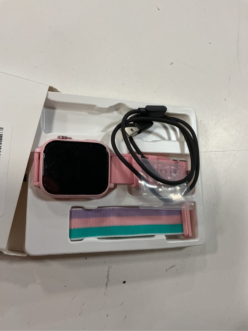 Condition photo showing Good Condition for 4g kids smart watch phone gps, smartwatch for boys girls ages 4-12 years with video call chat class mode sos camera alarm games parental app touch watch gifts for children (includes sim card) pink rose pink