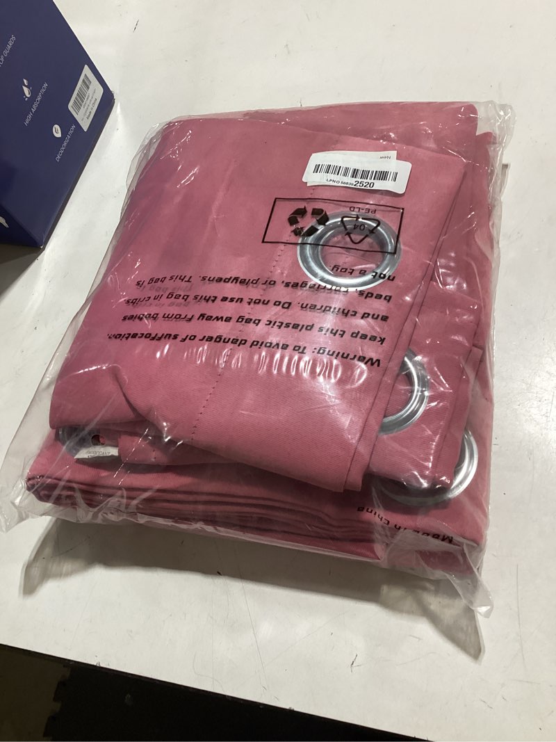 Condition photo showing Good Condition for chrisdowa room darkening curtains for bedroom and living room 70 inch wide | 2 panels set, extra wide, thermal insulated, noise reducing, grommet, blackout drapes for window, pink, 70 x 63 inch 70"w x 63"l (pack of 2) pink