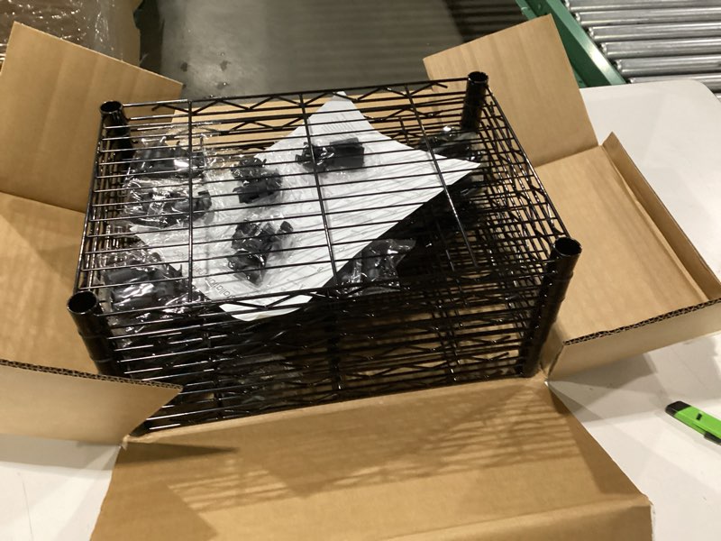 Condition photo showing item condition for 6-Tier Wire Shelving Adjustable Shelves Unit Metal Storage Rack for Laundry Bathroom Kitchen Pantry Closet Organization (Black, 16.6" L x 11.4" W x 64.6" H)