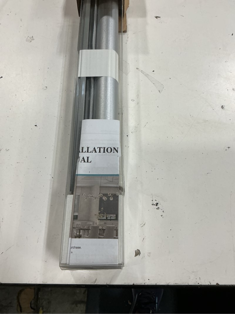 Condition photo showing New/Like New for myshade free-stop cordless roller shades for windows room darkening roller shades & blinds same color both sides fabric pull down shade for home office indoor easy to install grey(24" w x 72" h) grey 24"w x 72"h