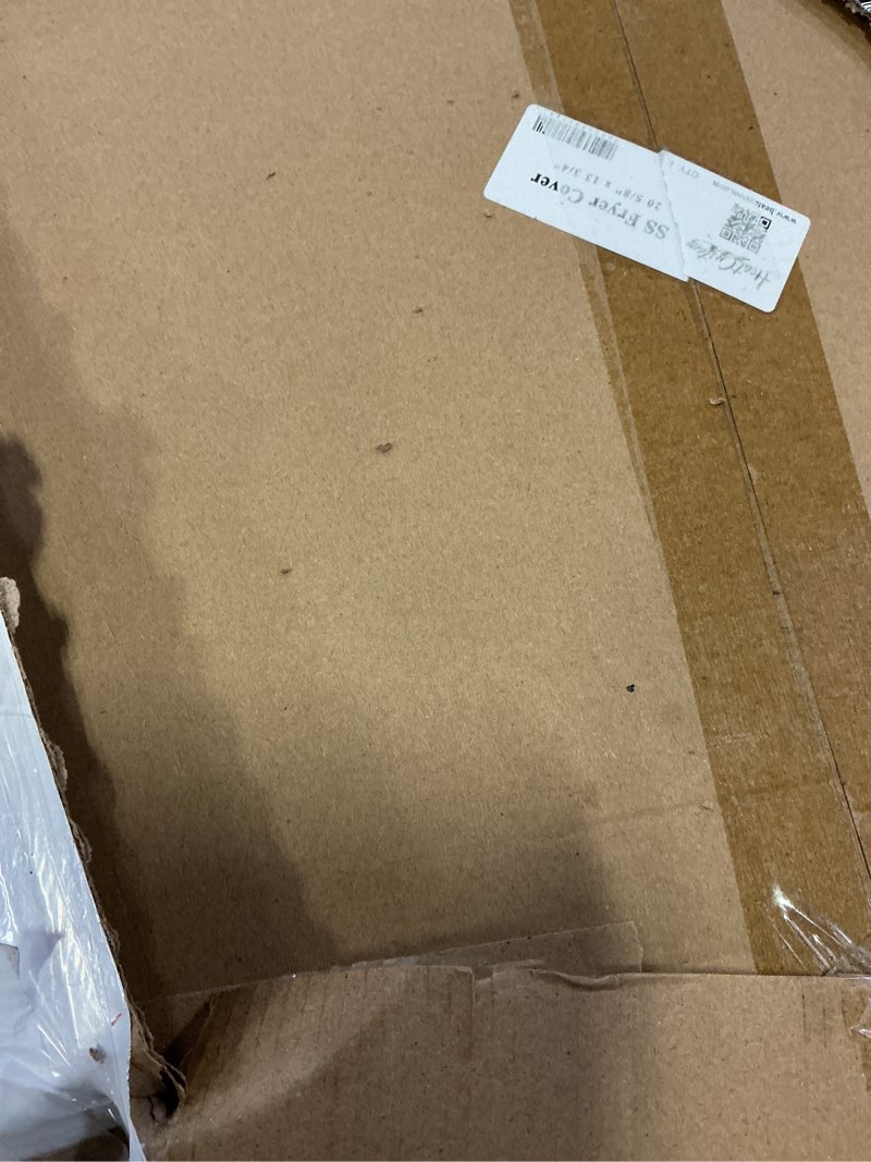 Condition photo showing New/Like New for fryer cover stainless steel 45-50 lbs internal size 20-5/8" l x 13-3/4" w x 1/2" d (20-5/8" l x 13-3/4" w x 1/2" d)