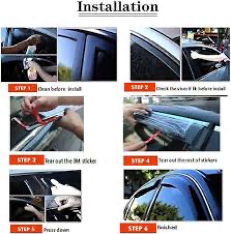 Window Visors Rain Guards for Honda Civic Hatchback 2022-2025 | Black Window Deflectors Vent Visors | Anti-UV & Noise Reduction | Fits 22-25 Civic Hatchback | Truck Accessories-4pcs