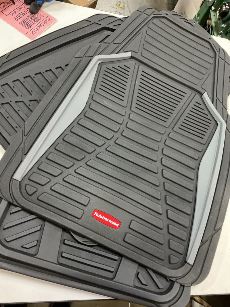 Condition photo showing Good Condition for (Similar)Rubbermaid Car Mat Full Set All-Weather Heavy-Duty 4 Pieces– Trim-to-Fit Universal Car Mats Full Set – Waterproof Rubber Floor Liners for Most Trucks, SUVs, Vans, and Sedans-Gray