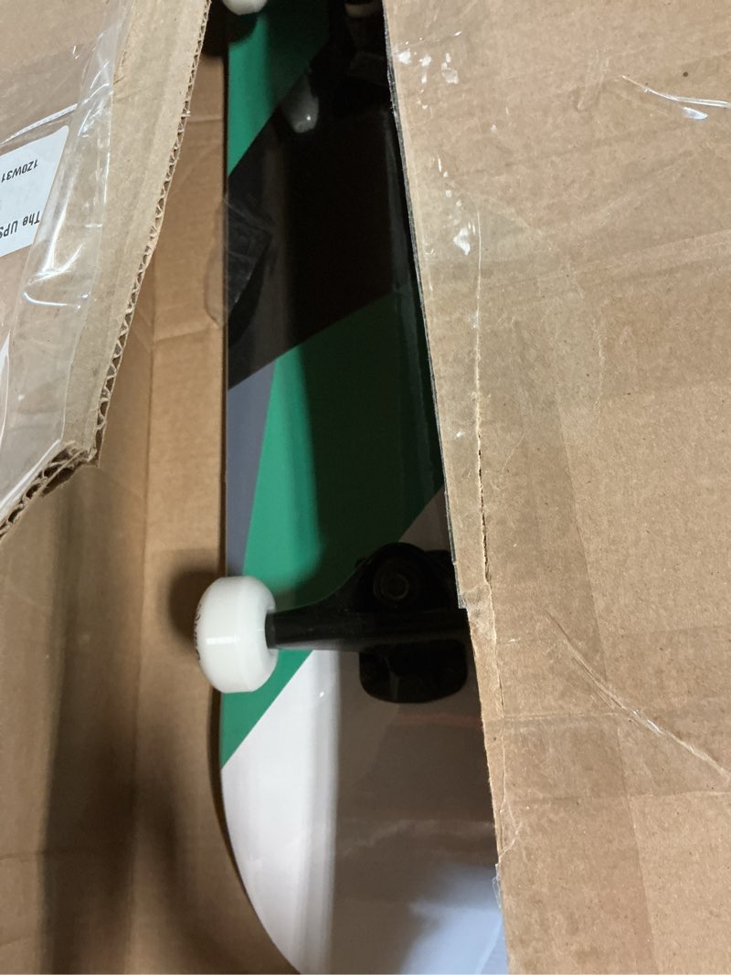 Condition photo showing Good Condition for whitefang skateboards for beginners, complete skateboard 31 x 7.88, 7 layer canadian maple double kick concave standard and tricks skateboards for kids and beginners simple color