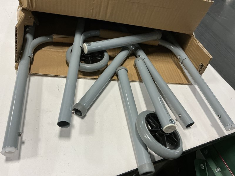 Condition photo showing Good Condition for medline lightweight folding walkers for seniors, adults with 5” wheels, steel frame supports up to 400 lbs.
