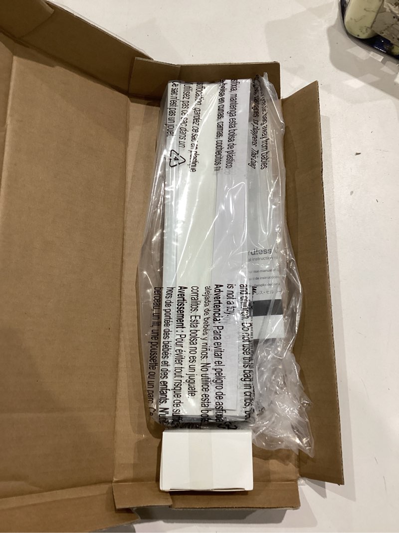 Condition photo showing Good Condition for lazblinds cordless cellular shades for french doors, no drill french door blinds for privacy, light filtering honeycomb shades for front door patio sliding glass door, 1 pack, 12" w x 40" h, white white-light filtering 12"w x 40"h
