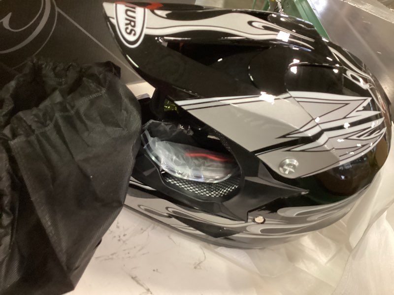 Condition photo showing Good Condition for OUMURS Adult ATV Dirt Bike Helmet with Goggles Gloves & Mask Adjustable Sun Visor Motorcycle Adults  ( size XL )