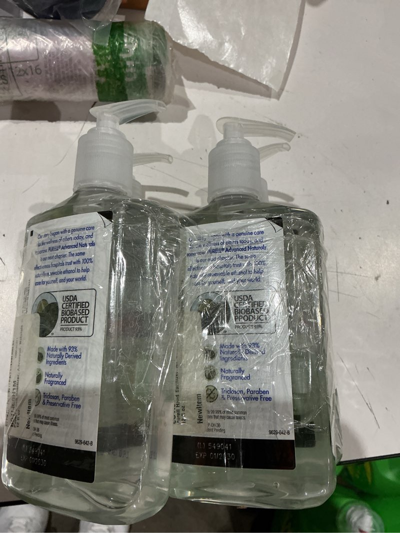Condition photo showing Good Condition for purell naturals hand sanitizer gel, pump bottle, 4ct x 12fl oz, 3623-06-ec2