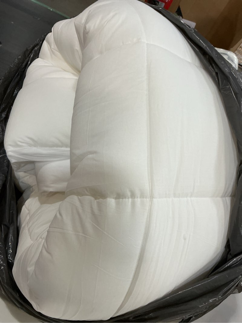 Condition photo showing As Is for Cloud-Like King Mattress Topper - 100% Cotton Top Mattress Pad for Back Pain Relief - Breathable & Naturally Cooling for Hot Sleepers, White