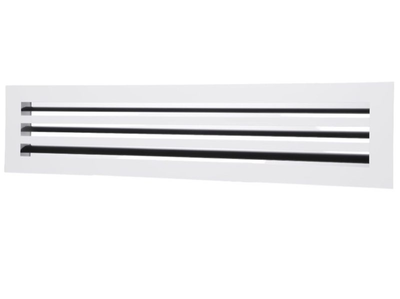 30x6 modern ac vent cover – decorative air vent register grille, linear slot diffuser, adjustable airflow, quiet operation, hvac vent cover for ceiling, wall & floor, white aluminum alloy 30x6 white