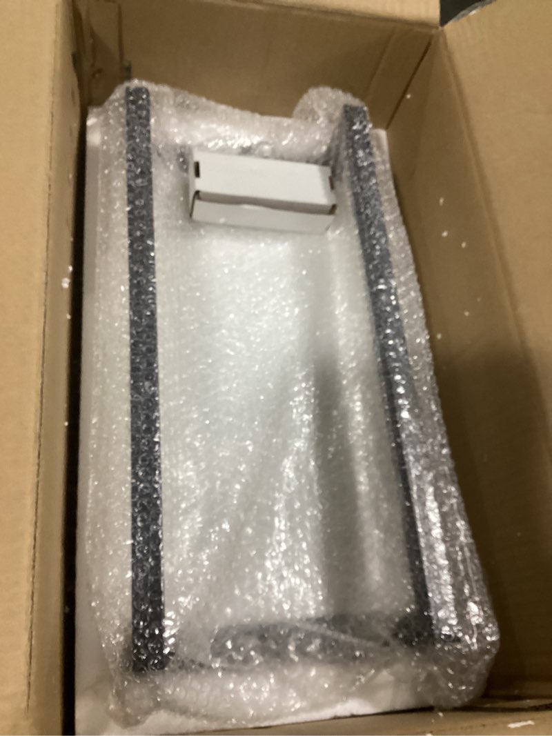 Condition photo showing New/Like New for Kichae Wall Mount Sink Small - 17" x 9" Floating Bathroom Sink Rectangle White Porcelain Ceramic Right Hand Sink with Towel Rack 17"x8" White-wallmount