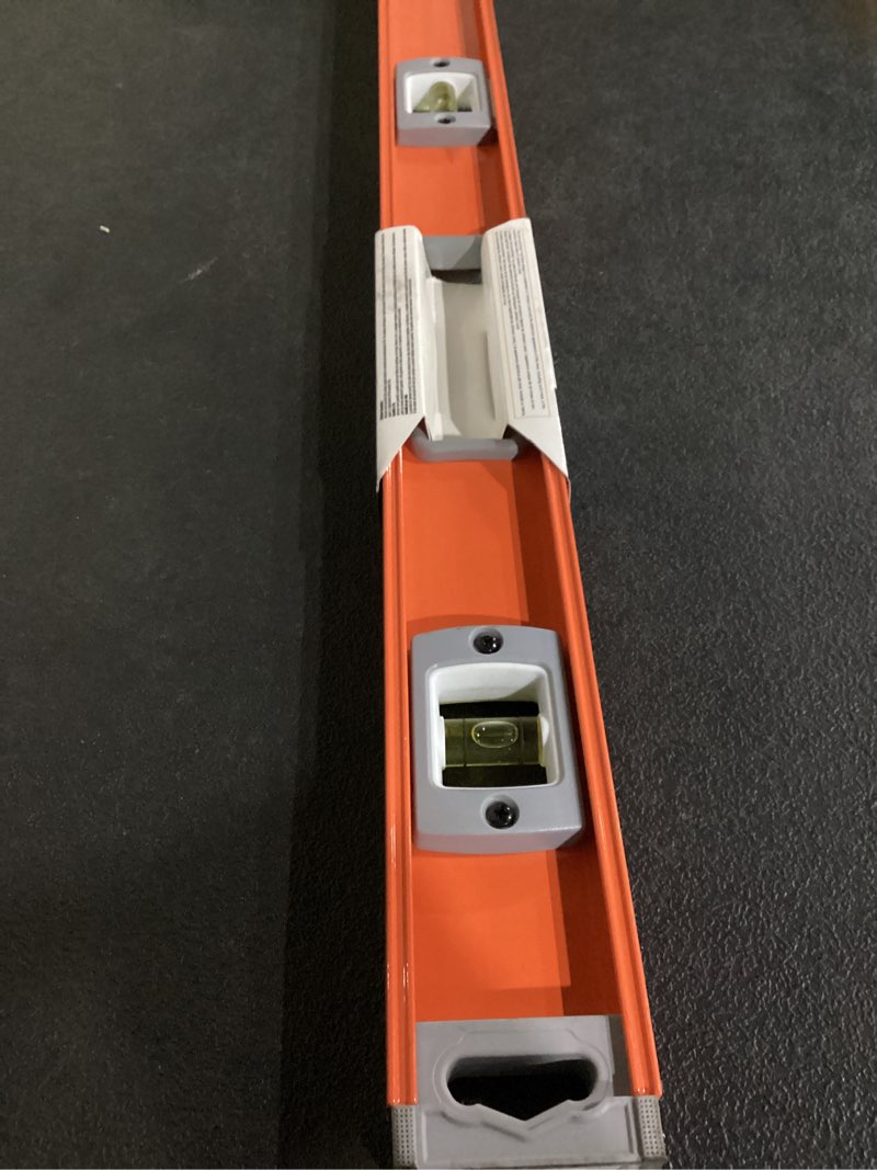 Condition photo showing Good Condition for johnson level aluminum 48-in 4 vial magnetic i-beam level
