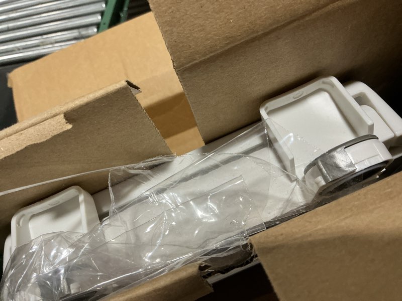 Condition photo showing As Is for kohler 4636-rl-0 cachet readylatch elongated toilet seat slow close, soft close toilet seat quiet lid, contoured grip-tight bumpers installation hardware, apartment essentials, white white elongated ready latch