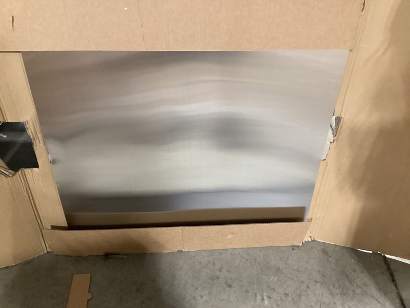 Condition photo showing Good Condition for calpalmy 30" x 30" metal backsplash panel for stove, reversible flat wall shield, heat-resistant kit
