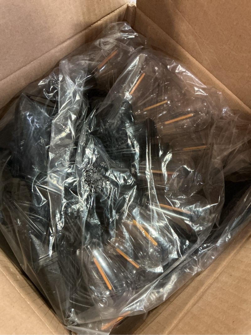 Condition photo showing New/Like New for brightown outdoor string lights patio lights, 100ft st38 shatterproof dimmable waterproof connectable led christmas lights, hanging outside light for backyard, porch, deck, balcony, garden, home decor black 100ft