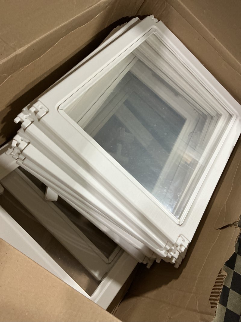 Condition photo showing As Is for fxw auraspace acrylic indoor dog playpen for puppies and small dogs, 24 inch, 12 panels, white white 24"h 12 panels